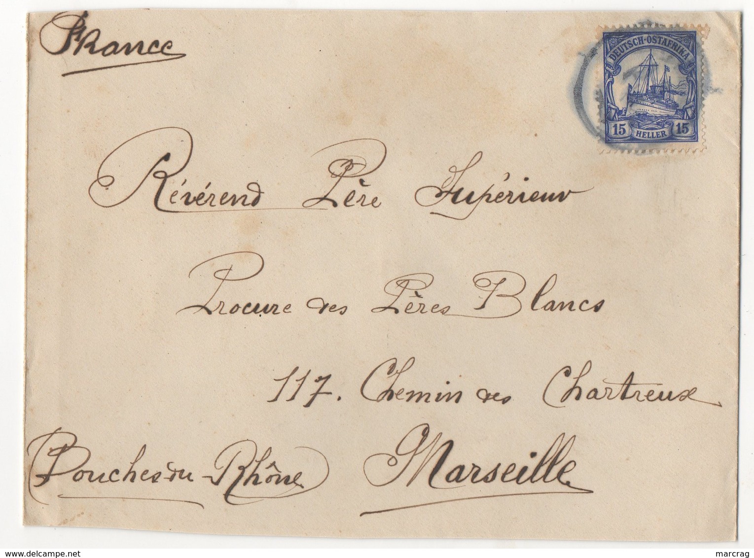LETTRE DE 1910MONBASA POUR MARSEILLE - Lettres & Documents