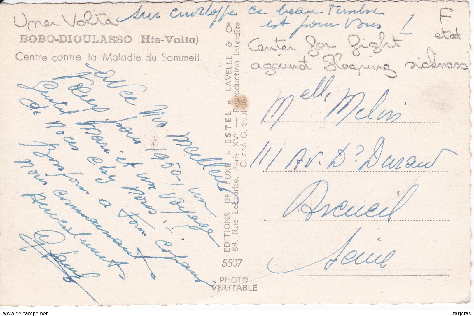 POSTAL DE HAUTE VOLTA DE BOBO-DIOULASSO DEL AÑO 1950 - Burkina Faso