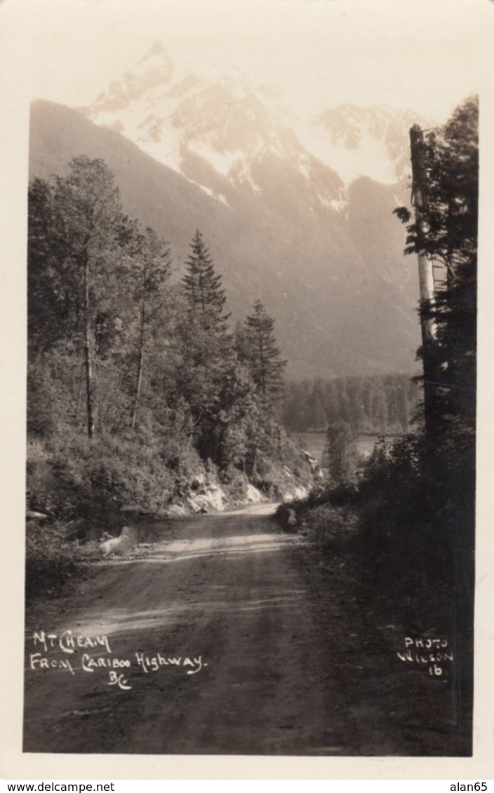 Mt. Cheam From Caribou Highway BC Canada, 1910s/20s Vintage Real Photo Postcard - Other & Unclassified