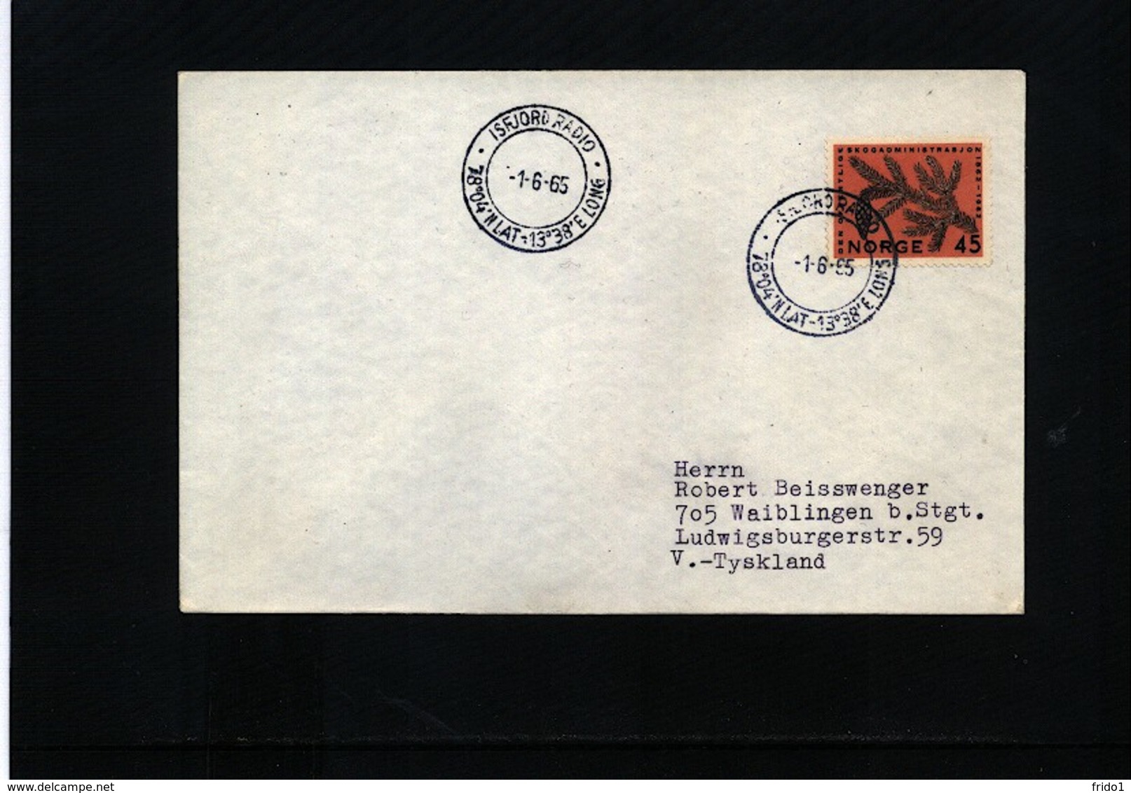 Norway 1965 Isfjord Radio Interesting Letter - Scientific Stations & Arctic Drifting Stations