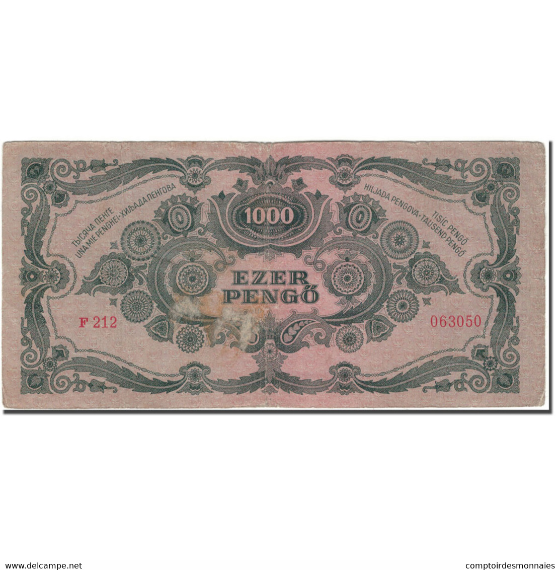 Billet, Hongrie, 1000 Pengö, 1945-07-15, KM:118b, TB+ - Hongrie
