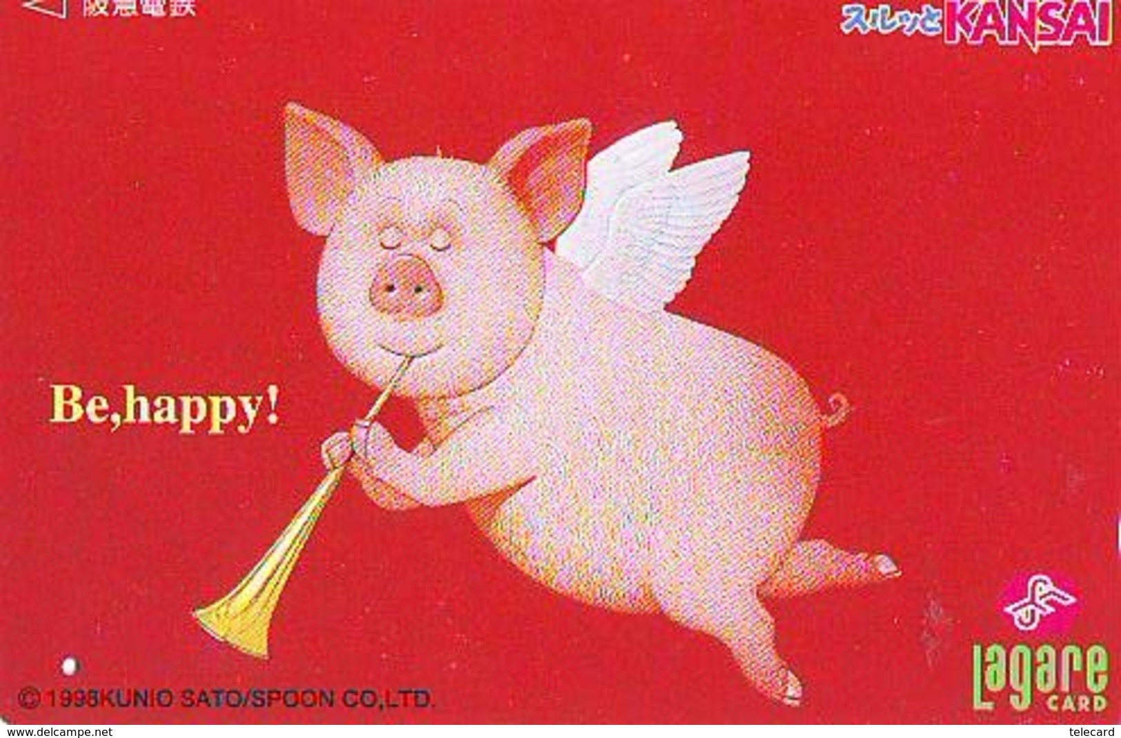 Carte Prépayée Japon * YEAR Of The PIG (己亥) ZODIAC * (714) COCHON *  PREPAIDCARD JAPAN * TK * SCHWEIN * PORCO * VARKEN - Zodiaque