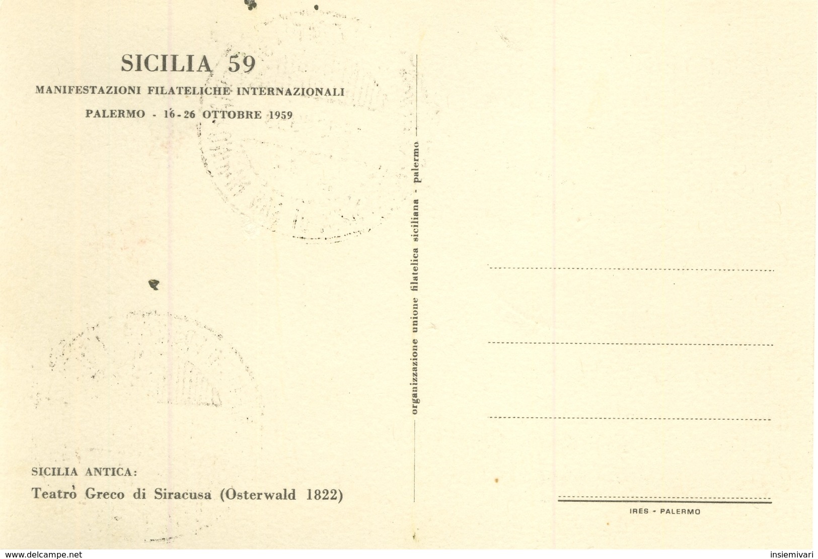 SAN MARINO - 1959 - Centenario dei primi francobolli di Sicilia.fdc su 6 cartoline.£.1+£.2+£.3+£.4+£.5+£.25.