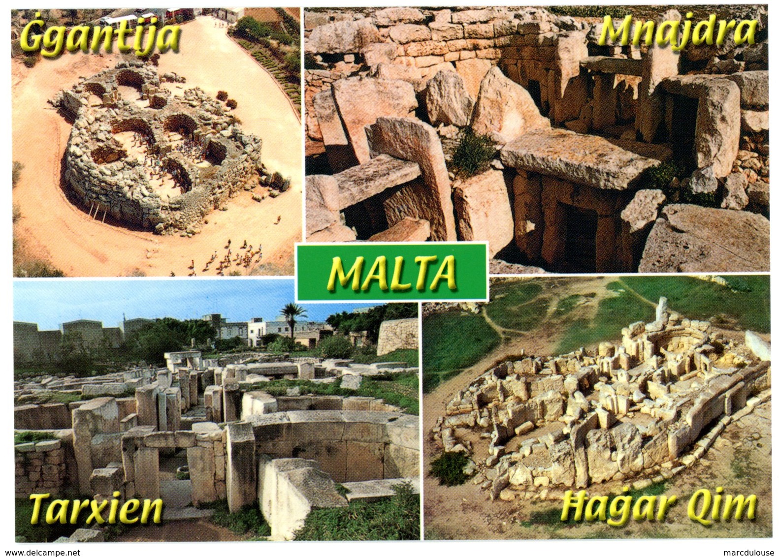Malta. Prehistoric Temples In Malta & Gozo. Ggantija Gozo, Mnajdra, Tarxien And Hagar Qim. Malte. - Malte