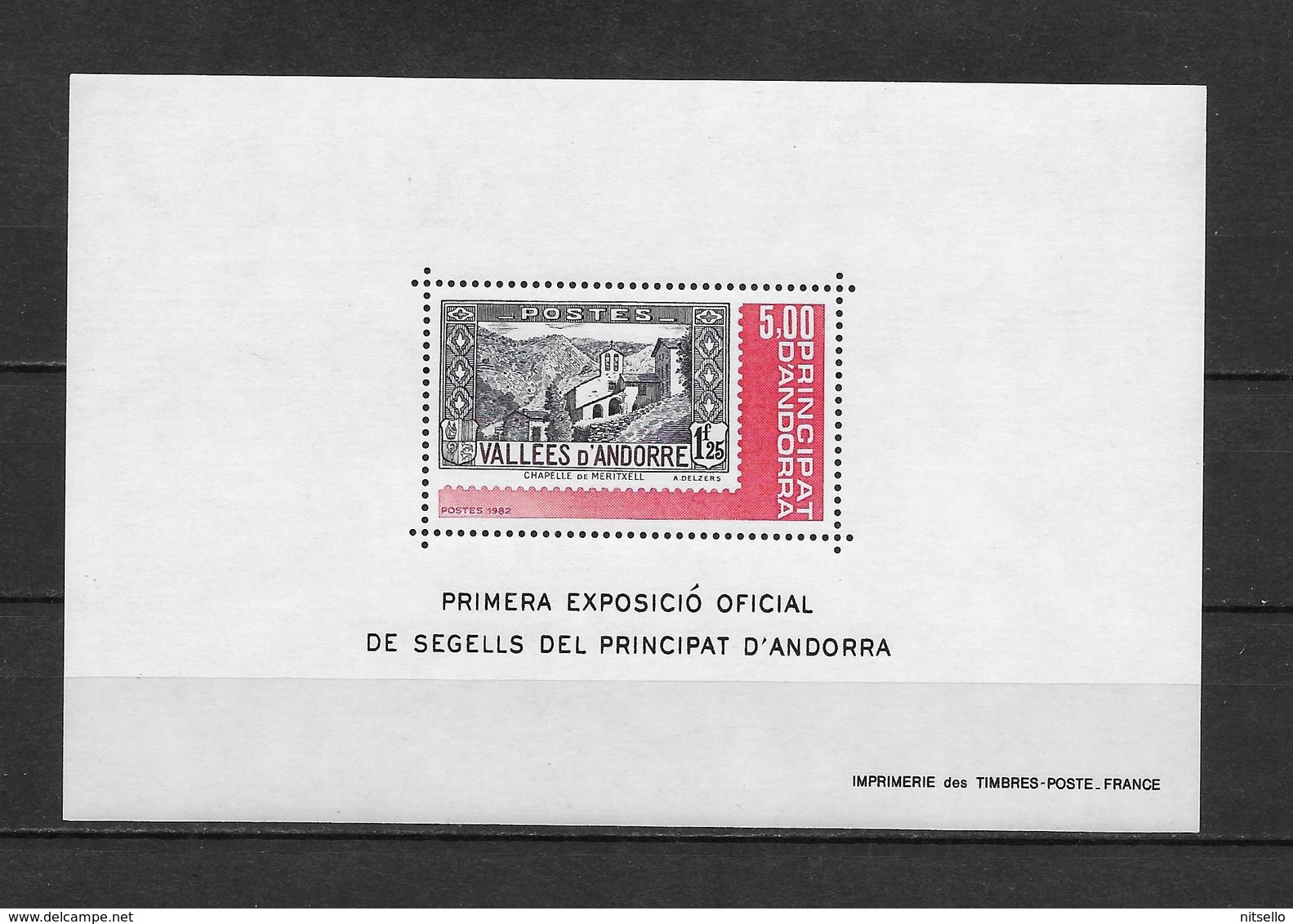 LOTE 1804  ///  (C045) ANDORRA 1982 YVERT Nº: BLOCK 1 **MNH - Nuevos