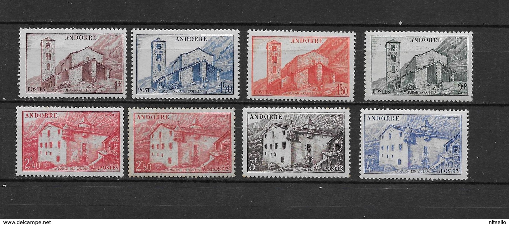 LOTE 1804  ///  (C120) ANDORRA 1944-46  YVERT Nº: 100/107 **MNH - Unused Stamps