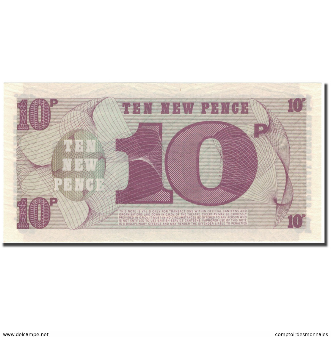 Billet, Grande-Bretagne, 10 New Pence, KM:M48, NEUF - British Armed Forces & Special Vouchers