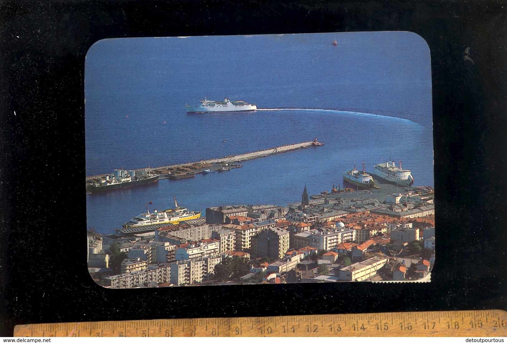 BASTIA Corse : Le Nouveau Port / Bateau Ferry Boat Maritime Vessel Cargo Ship Schiff - Bastia