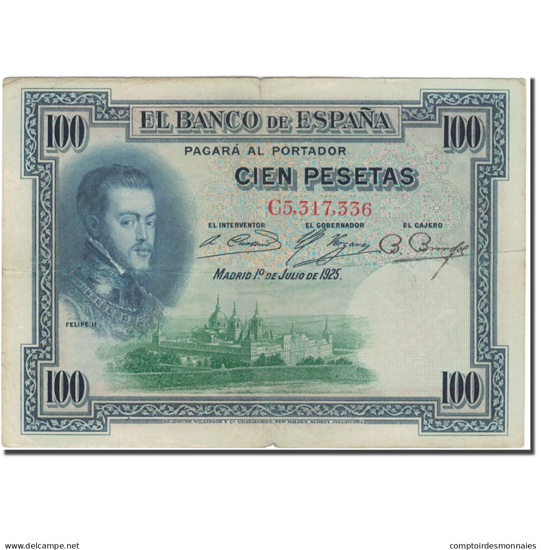 Billet, Espagne, 100 Pesetas, 1925, 1925-07-01, KM:69a, TB+ - 100 Peseten