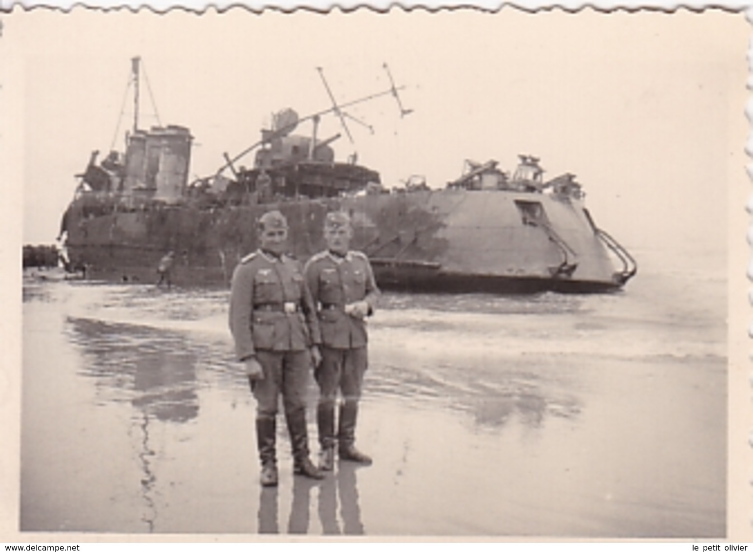 PHOTO ORIGINALE 39 / 45 WW2 WEHRMACHT FRANCE DUNKERQUE SOLDATS ALLEMANDS - Guerre, Militaire