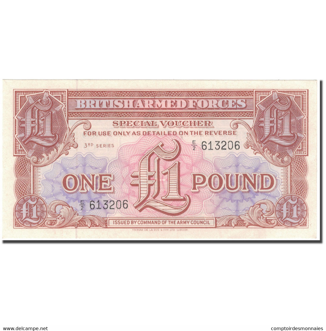 Billet, Grande-Bretagne, 1 Pound, KM:M29, SPL - Fuerzas Armadas Británicas & Recibos Especiales