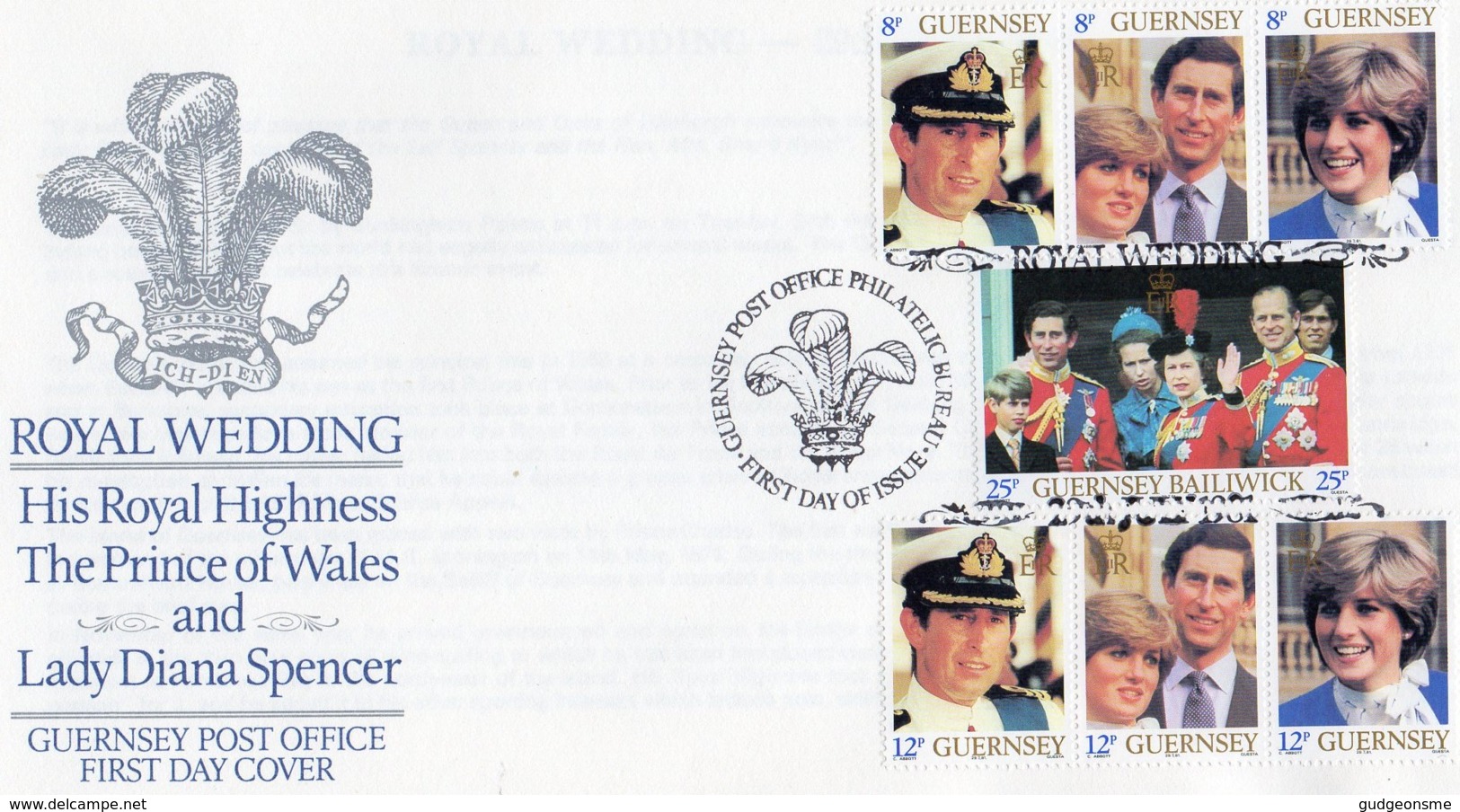 1981 Royal Wedding Set FDC - Guernsey