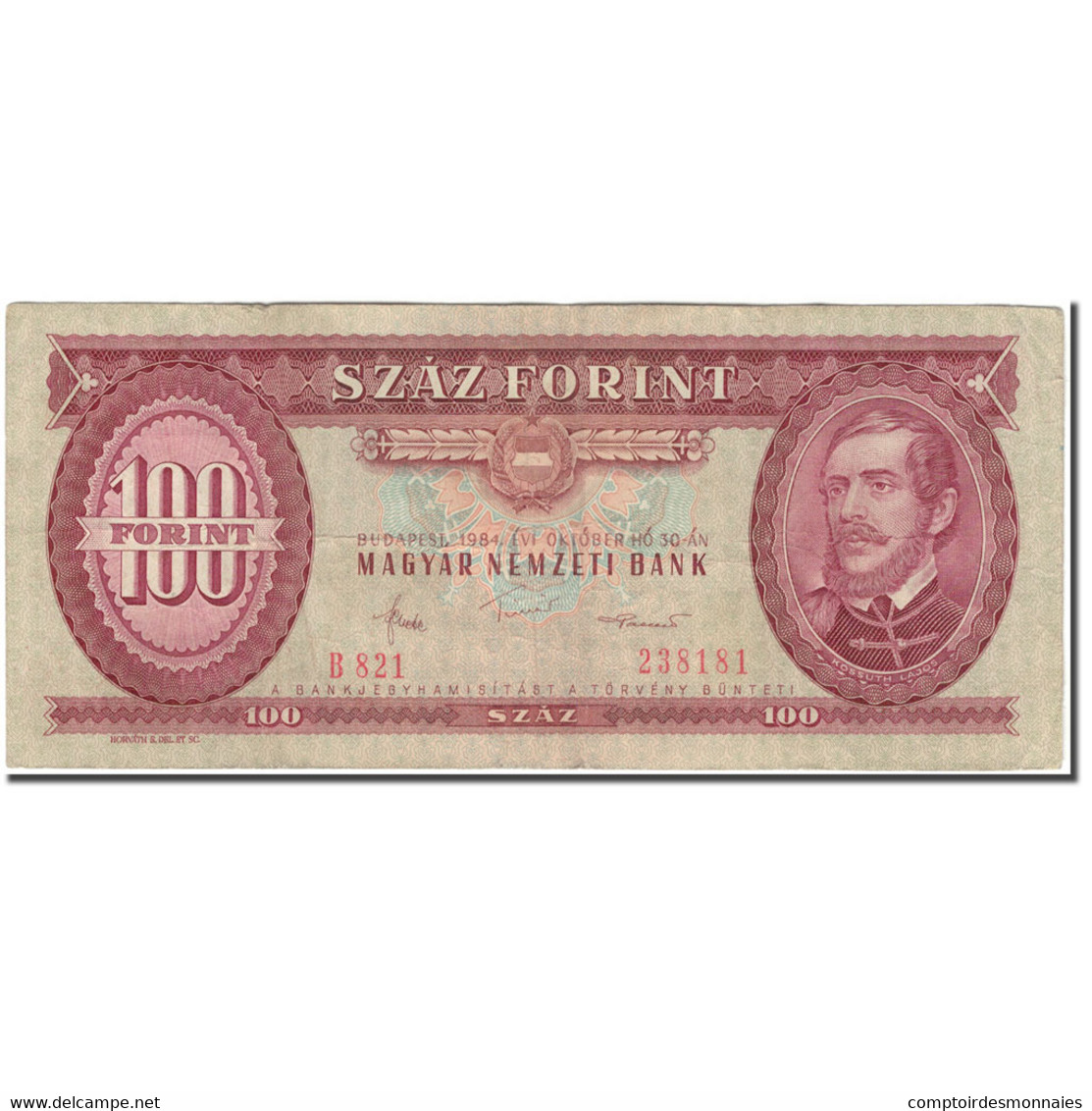 Billet, Hongrie, 100 Forint, 1984-10-30, KM:171g, TTB - Hungría