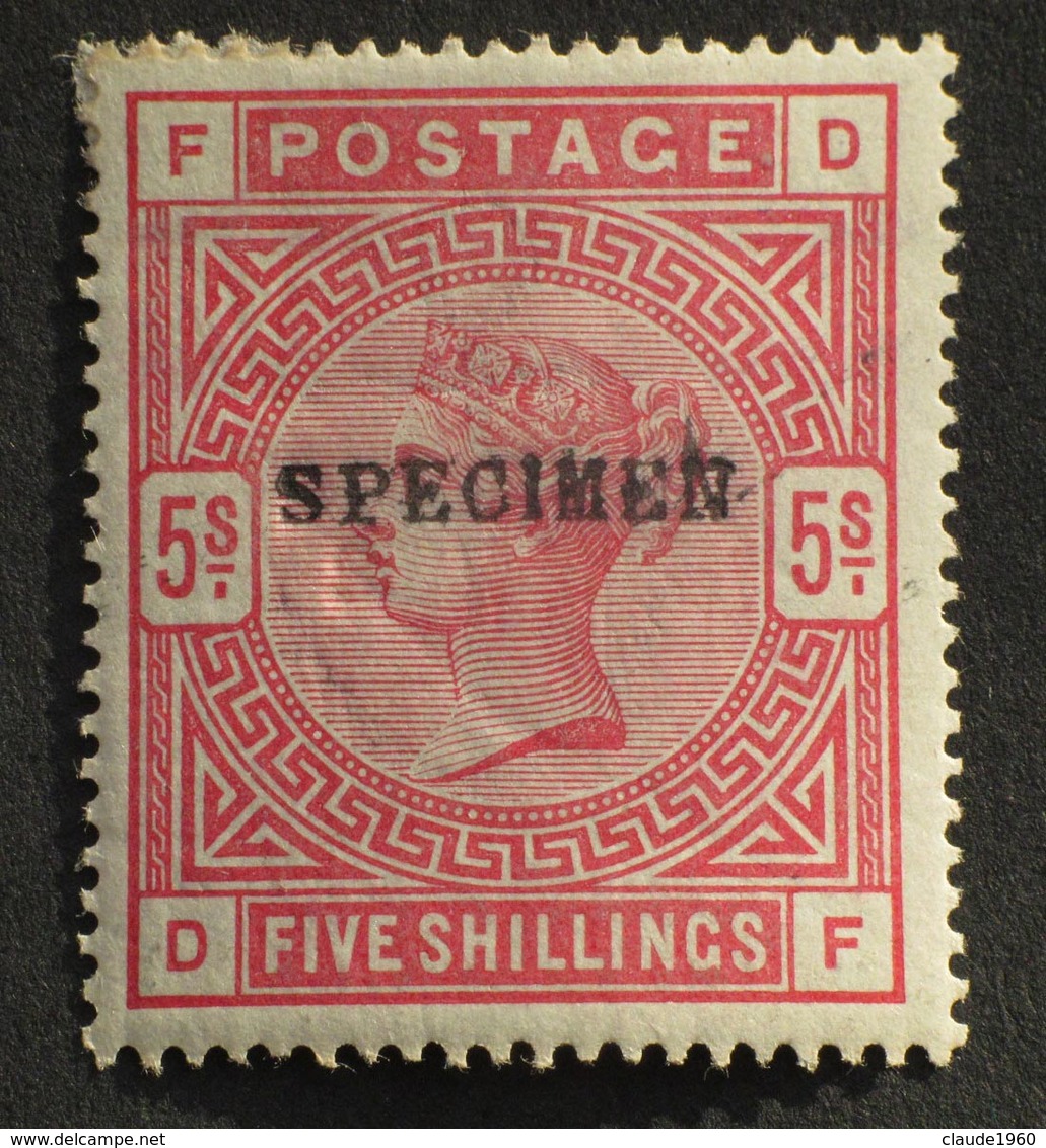 1883 - 1884 GB Yver 87 Neuf * SPECIMEN - Ungebraucht