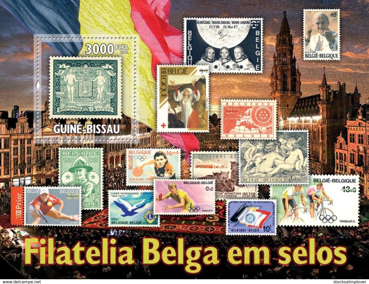 Guinea Bissau 2010 Belgium Stamps In Stamps - Guinea-Bissau