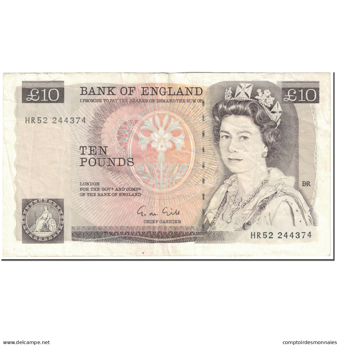 Billet, Grande-Bretagne, 10 Pounds, 1988-1991, Undated (1988-1991), KM:379e, TTB - 10 Ponden