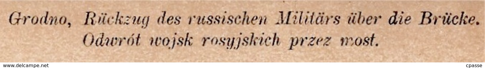 CPA AK Biélorussie BELARUS - GRODNO - Rückzug Des Russischen Militärs über Die Brücke...(Armée Russe Russia) - Belarus