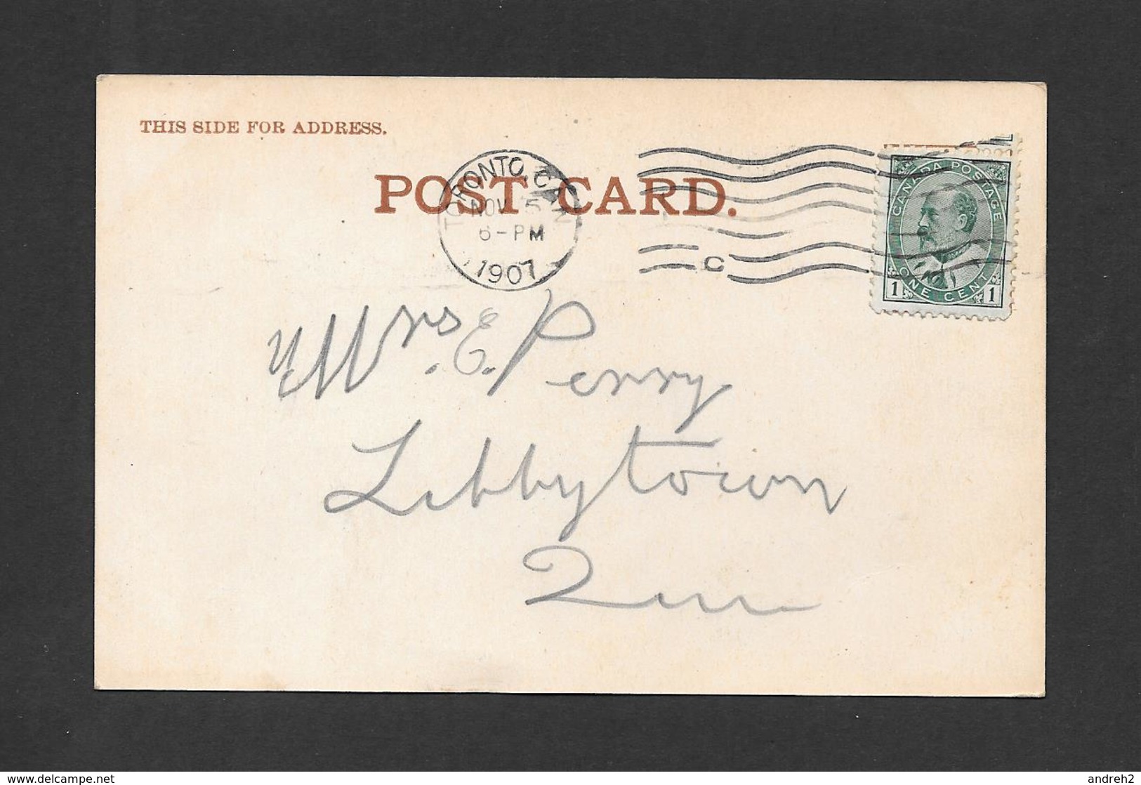 HUMOUR - AM HAVING A LARGE TIME - POSTMARKED 1907 WITH A NICE STAMP THIS CARD HAS MORE THAN 100 YEARS OLD - Humour