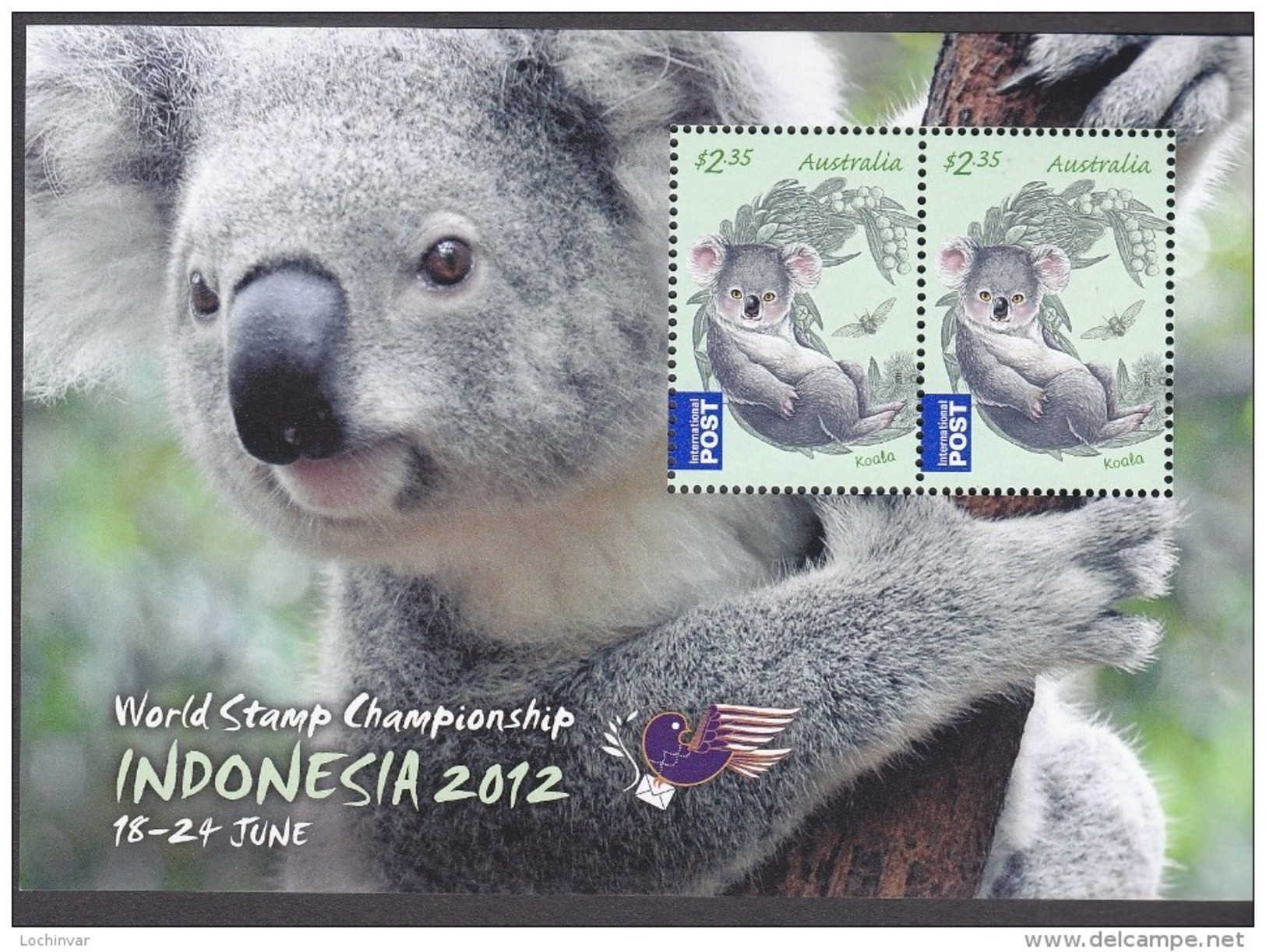 AUSTRALIA, 2012 INDONESIA/KOALA MINISHEET MNH - Nuevos