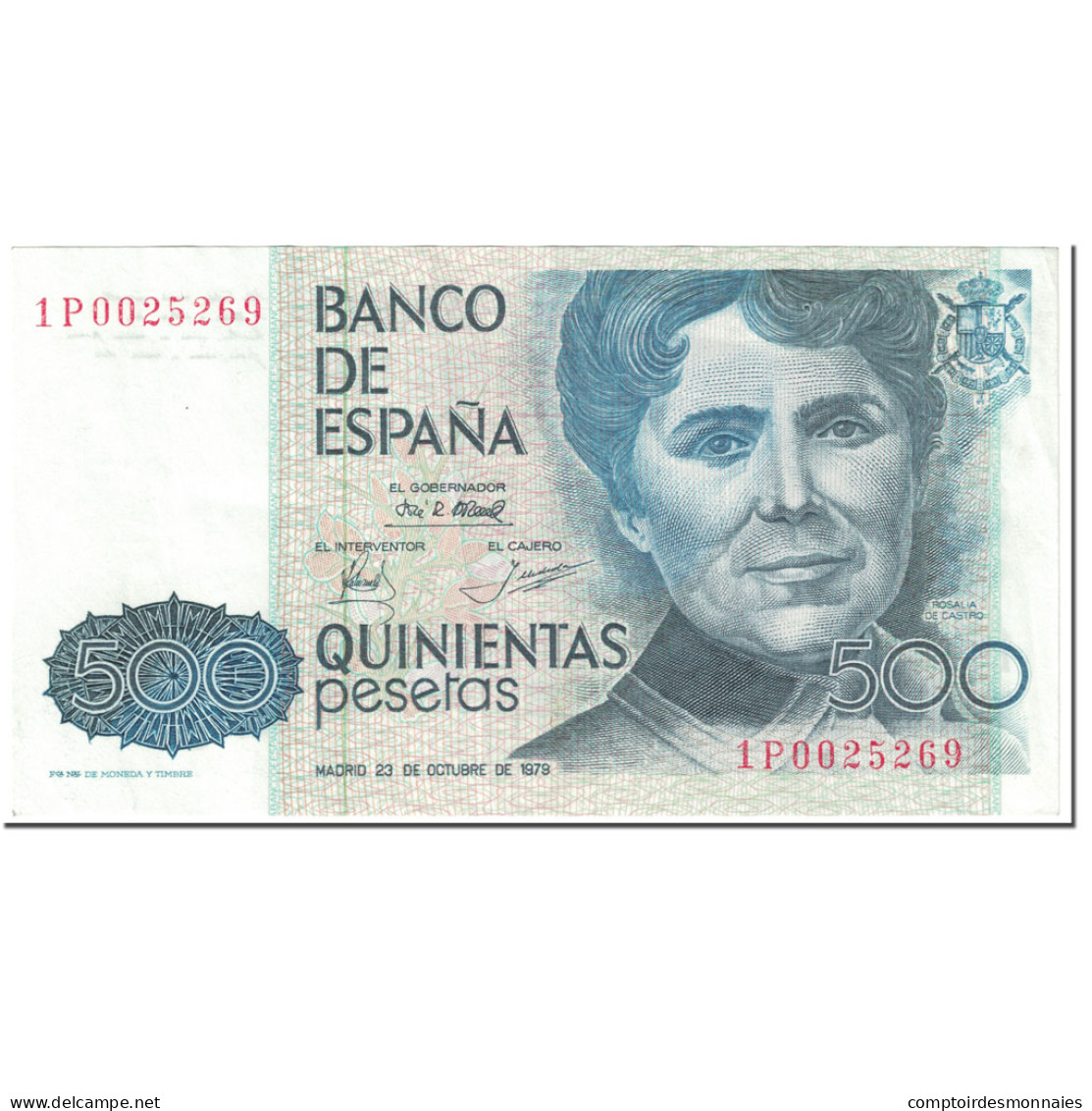 Billet, Espagne, 500 Pesetas, 1979, 1979-10-23, KM:157, SUP+ - [ 4] 1975-…: Juan Carlos I.