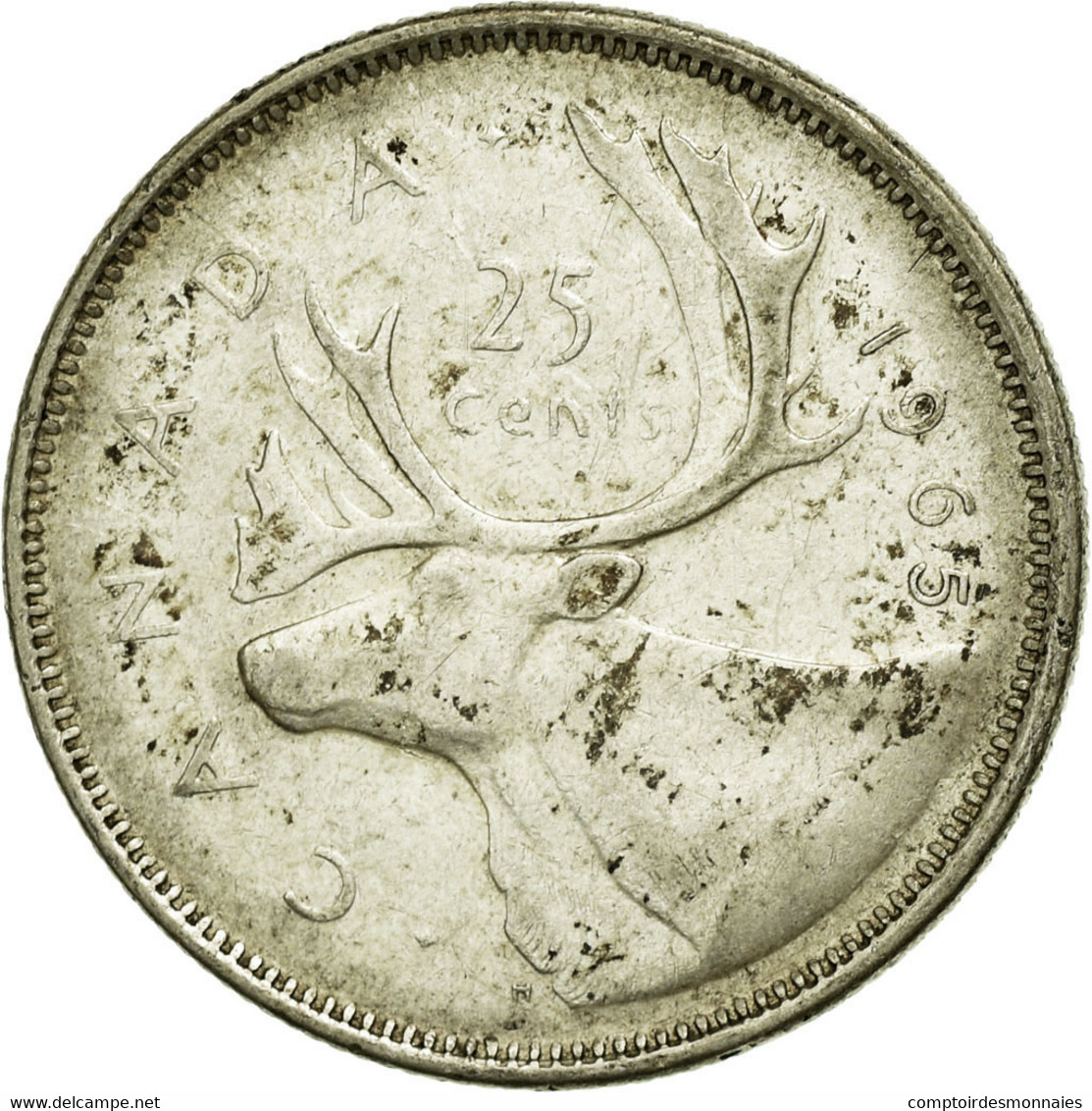 Monnaie, Canada, Elizabeth II, 25 Cents, 1965, Royal Canadian Mint, Ottawa, TB - Canada