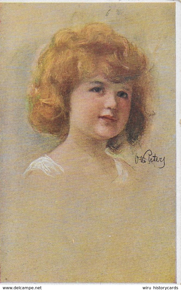 AK 0113  Mädchen-Kopf / Künstlerkarte Von A. Peters Um 1914 - Abbildungen