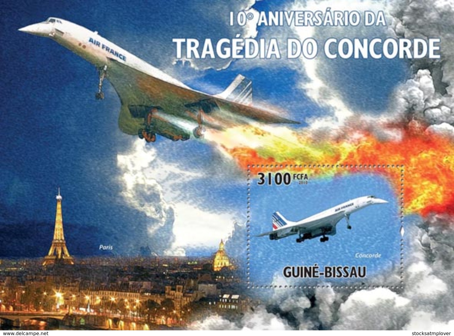 Guinea Bissau 2010 10th Anniversary Concorde Tragedy - Guinée-Bissau