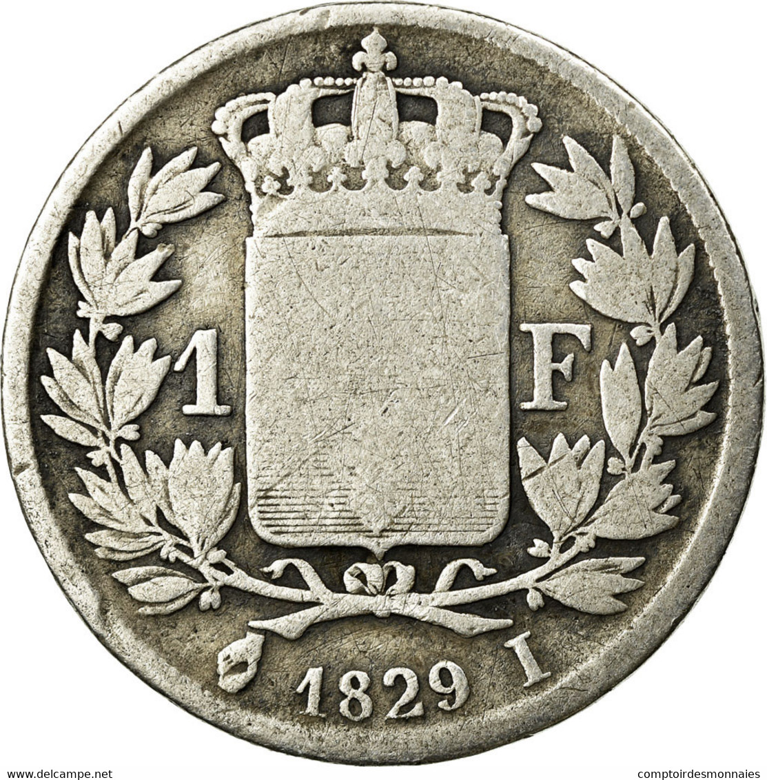 Monnaie, France, Charles X, Franc, 1829, Limoges, B+, Argent, Gadoury:450 - 1 Franc