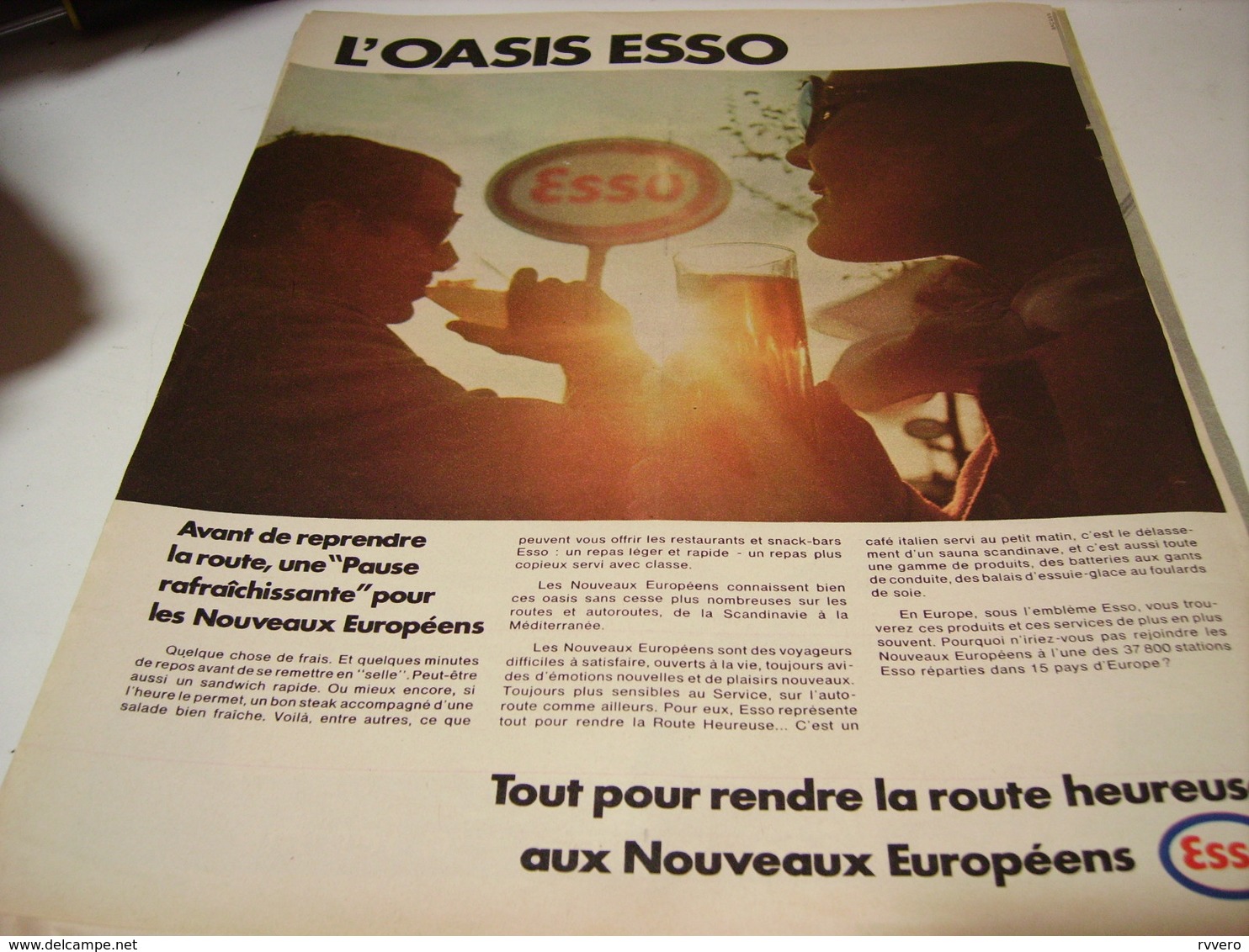 ANCIENNE PUBLICITE OASIS ESSO  1969 - Sonstige & Ohne Zuordnung