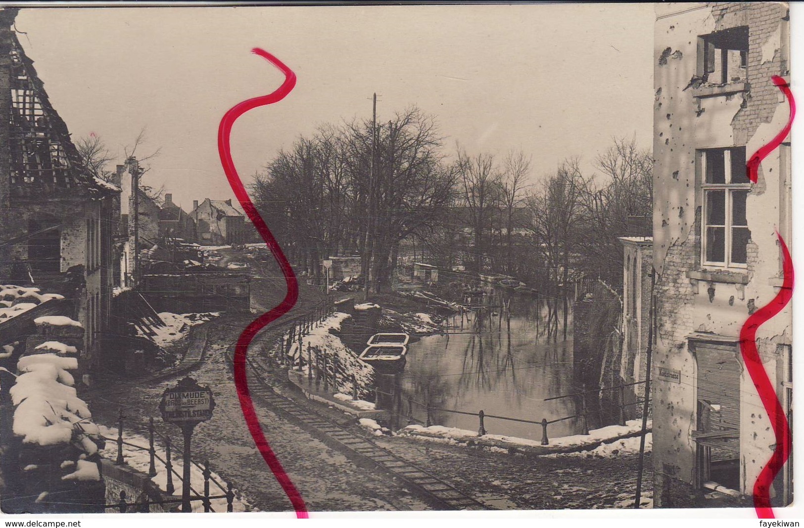 Dixmuide-Dixmude - Fotokarte Originale WW1   " Landestelle - Brücke Von Beerst - - Diksmuide