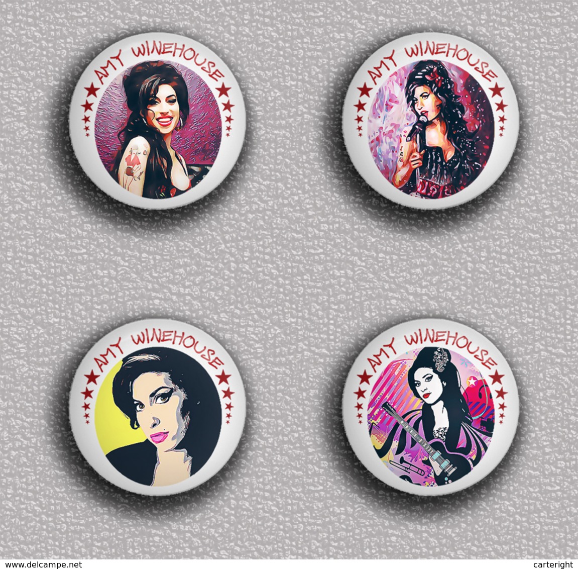 35 X Amy Winehouse Music Fan ART BADGE BUTTON PIN SET 3 (1inch/25mm Diameter) - Music