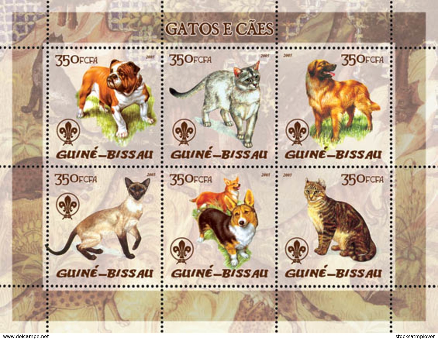Guinea Bissau 2005  Cats & Dogs (also Logo Of Scouts) - Guinea-Bissau