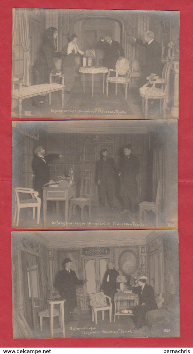 Lot De 3 Cartes Photos  Camp De Prisonniers De Konigsbruk En Allemagne 14-18 - 1914-18