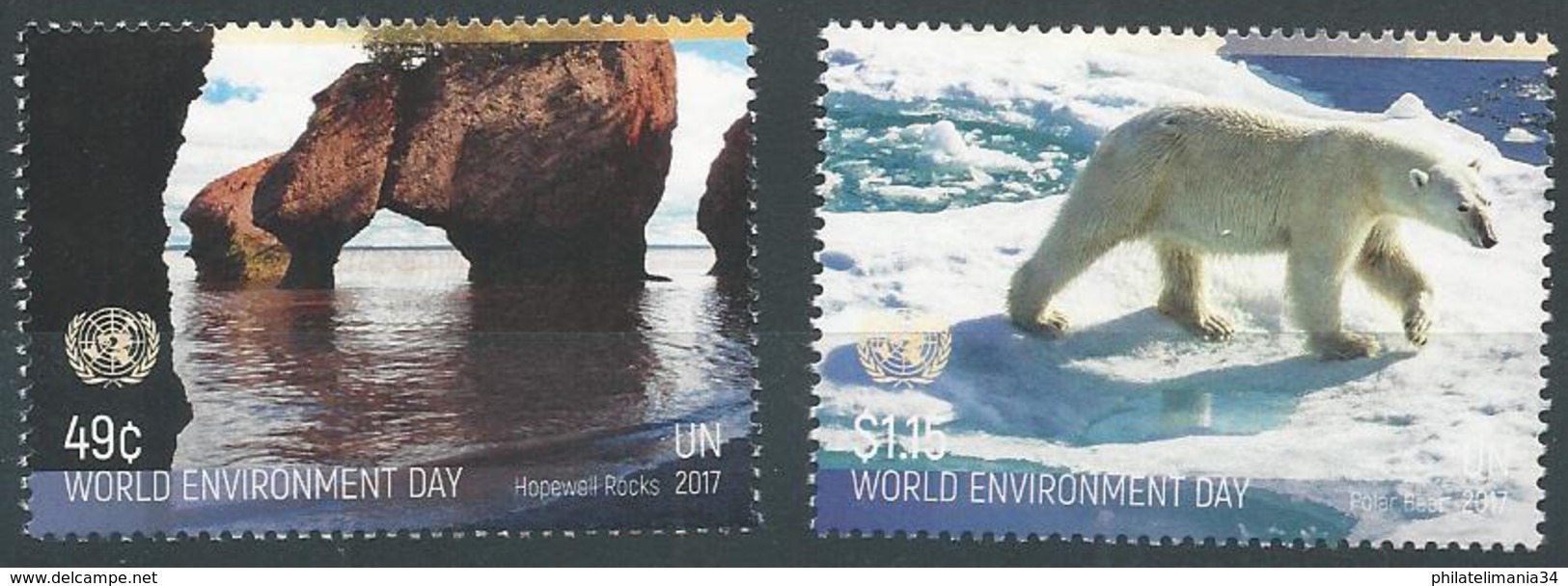 NU 2017 - Bureau De New York - Journée Mondiale De L'environnement - Unused Stamps