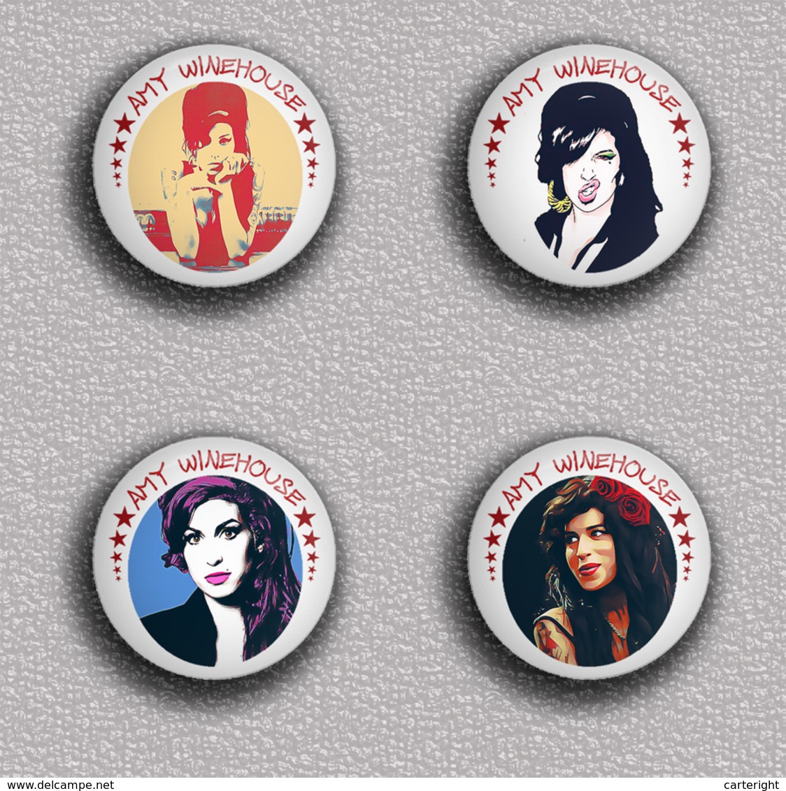 35 X Amy Winehouse Music Fan ART BADGE BUTTON PIN SET 4 (1inch/25mm Diameter) - Music