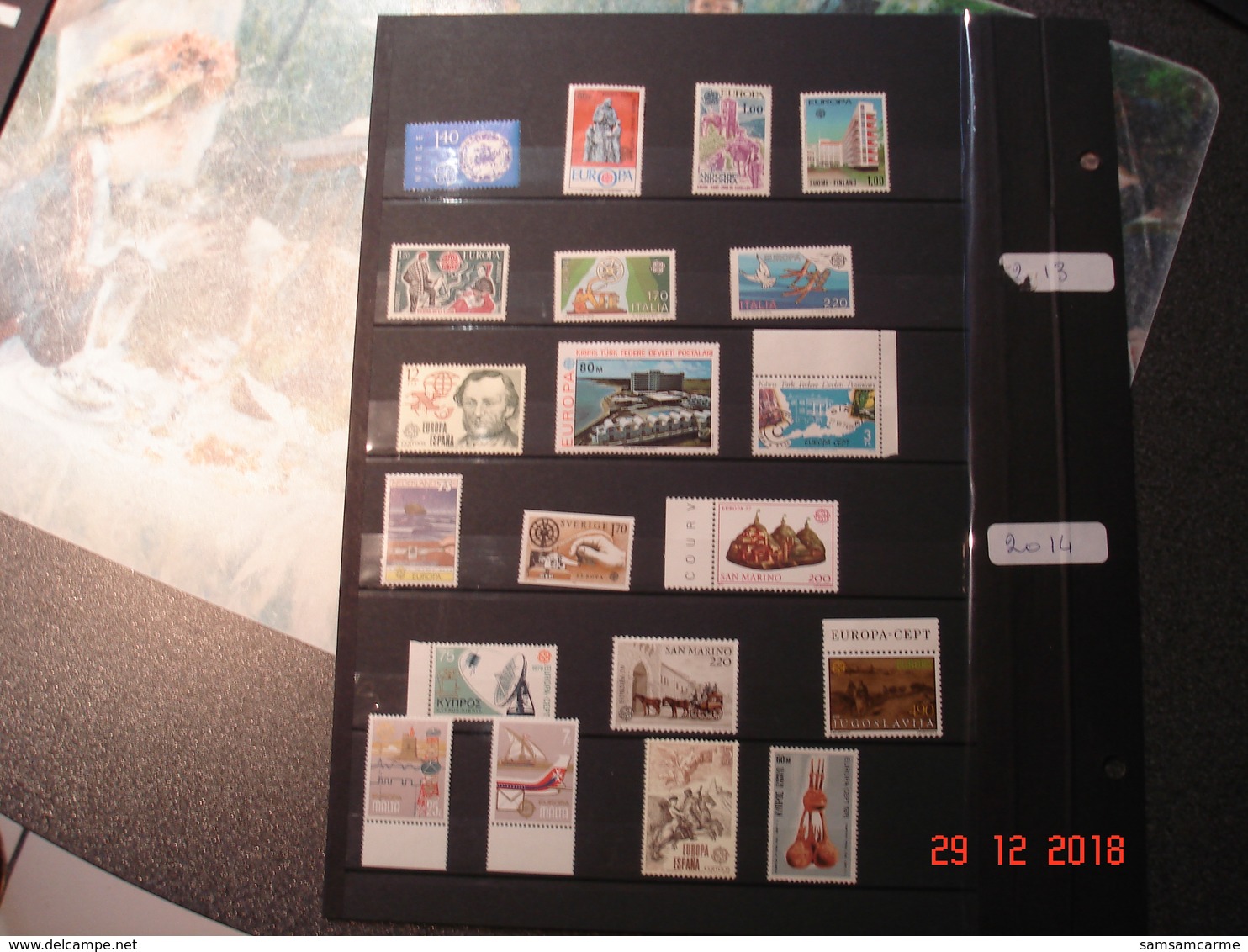 PAGES D'ALBUM CONTENANT BELLE COLLECTION DE TIMBRES NEUFS LUXE    EUROPA   TRES BELLE COTE