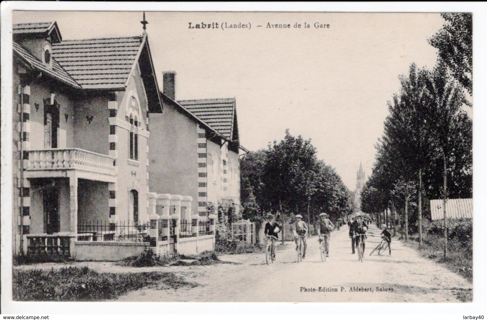 Cpa Labrit Avenue De La Gare - Labrit