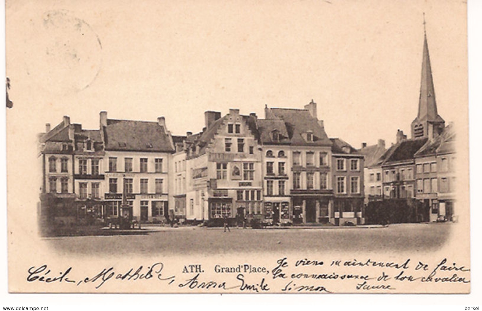 ATH Grand 'Place Cahetée 1899  Sans Editeur   Re 690 Geen Uitgever  D2 - Ath