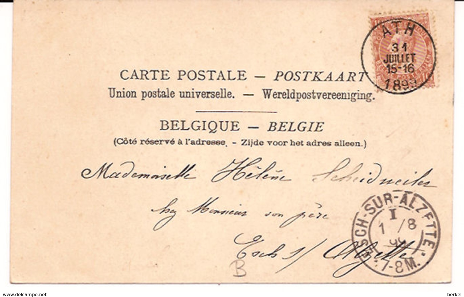 ATH Grand 'Place Cahetée 1899  Sans Editeur   Re 690 Geen Uitgever  D2 - Ath