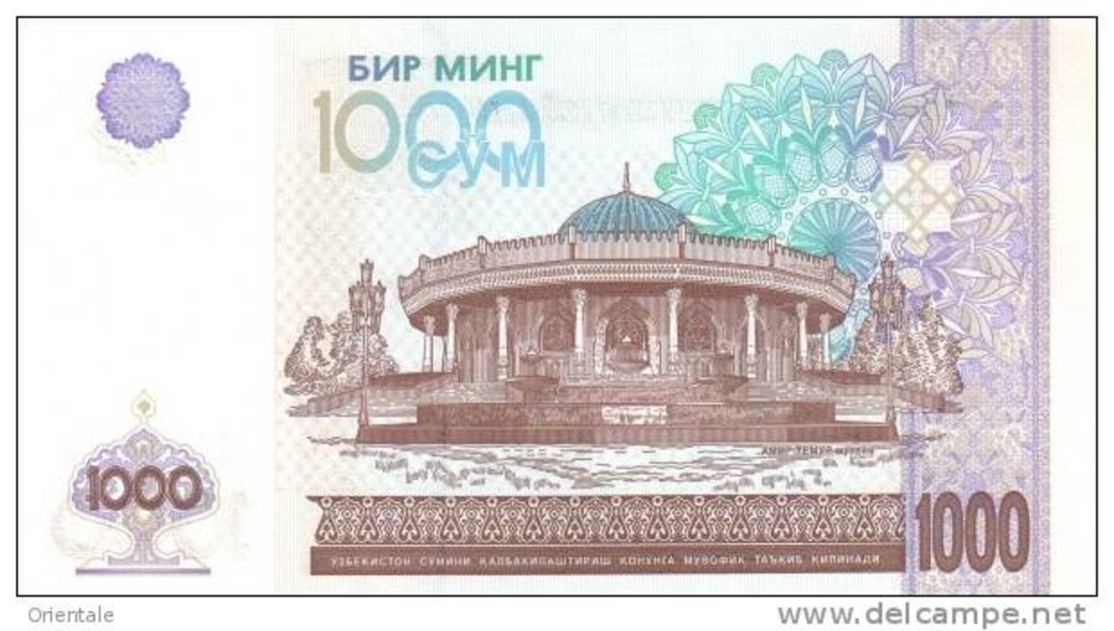 UZBEKISTAN P. 82 1000 S 2001 UNC - Uzbekistán