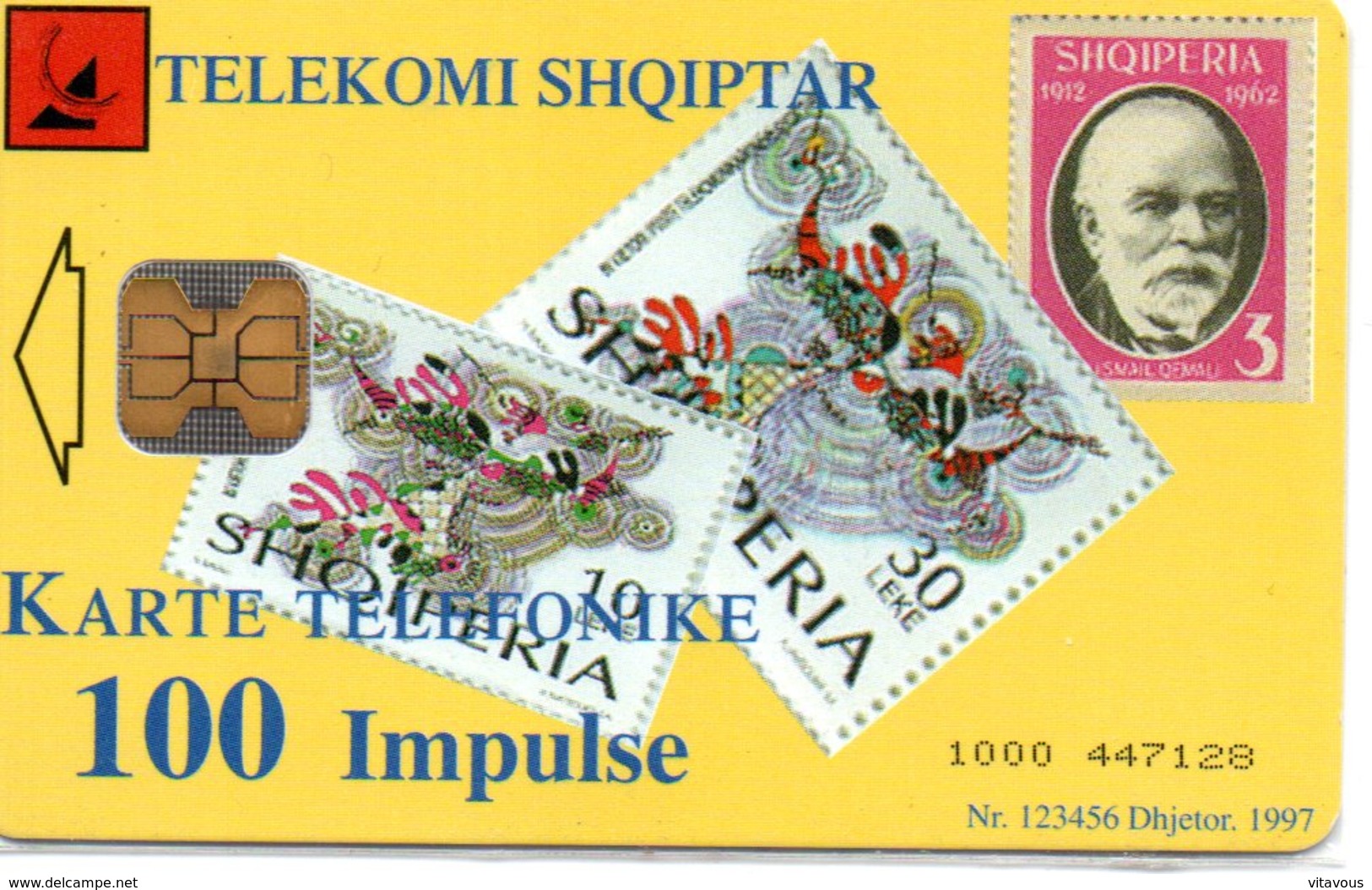 Télécarte Puce Albanie  Timbre Stamp Téléphone PTT_ve -  Phonecard  (G 652) - Albanie