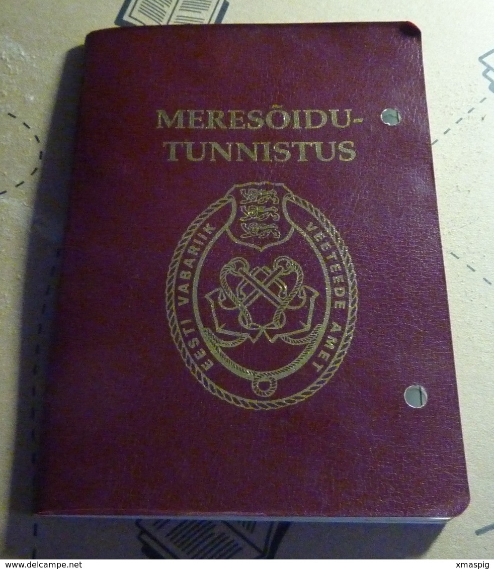 Seaman Naval Marine ID Passport Reisepass Passeport Estonia 1996 - Documenti Storici