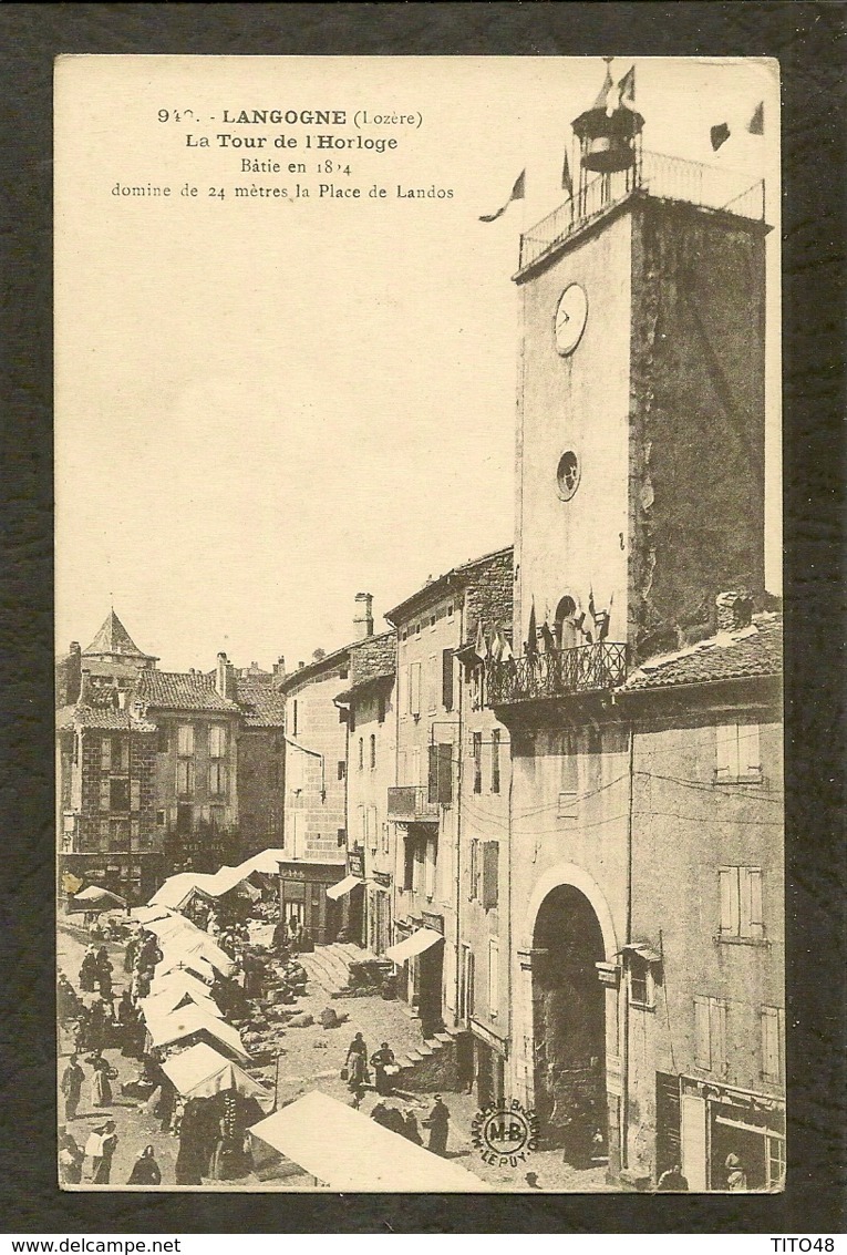 CP-Langogne - La Tour De L'Horloge - Langogne