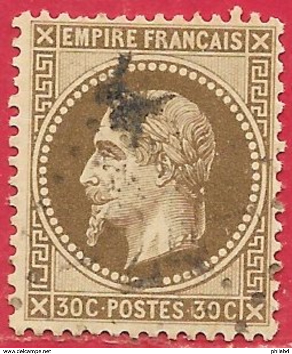 France N°30 Napoléon 30c Brun 1867 O - 1863-1870 Napoléon III Lauré