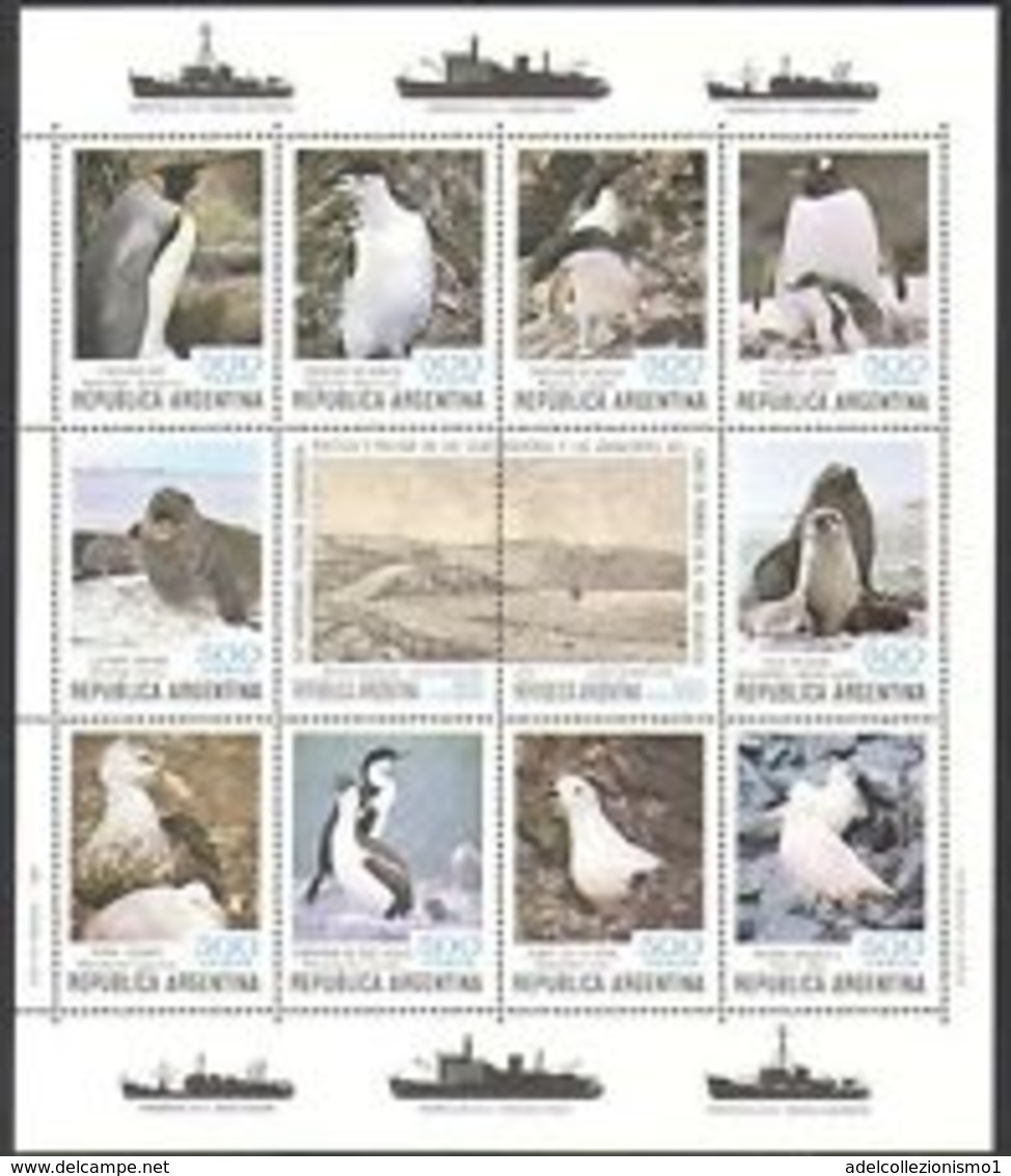 74750)   ARGENTINA 1980 PINGUINI/Birds/Guarnizione/ANTARTICO/Animali/NATURA/animaliselvatici-minifoglio-mnh** - Hojas Bloque