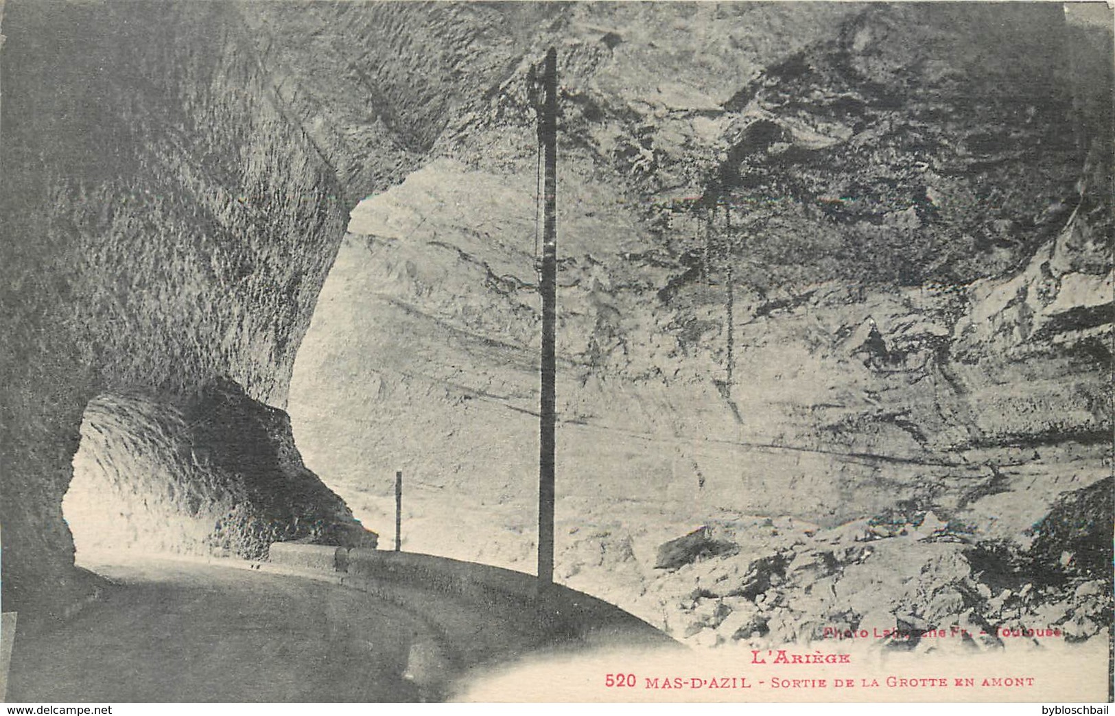 CPA 09 ARIEGE Lot 4 Cartes Grottes Du Mas D'Azil (intérieur Grotte, Entrée, Sortie, Défilé De La Route De St Girons) - Andere & Zonder Classificatie