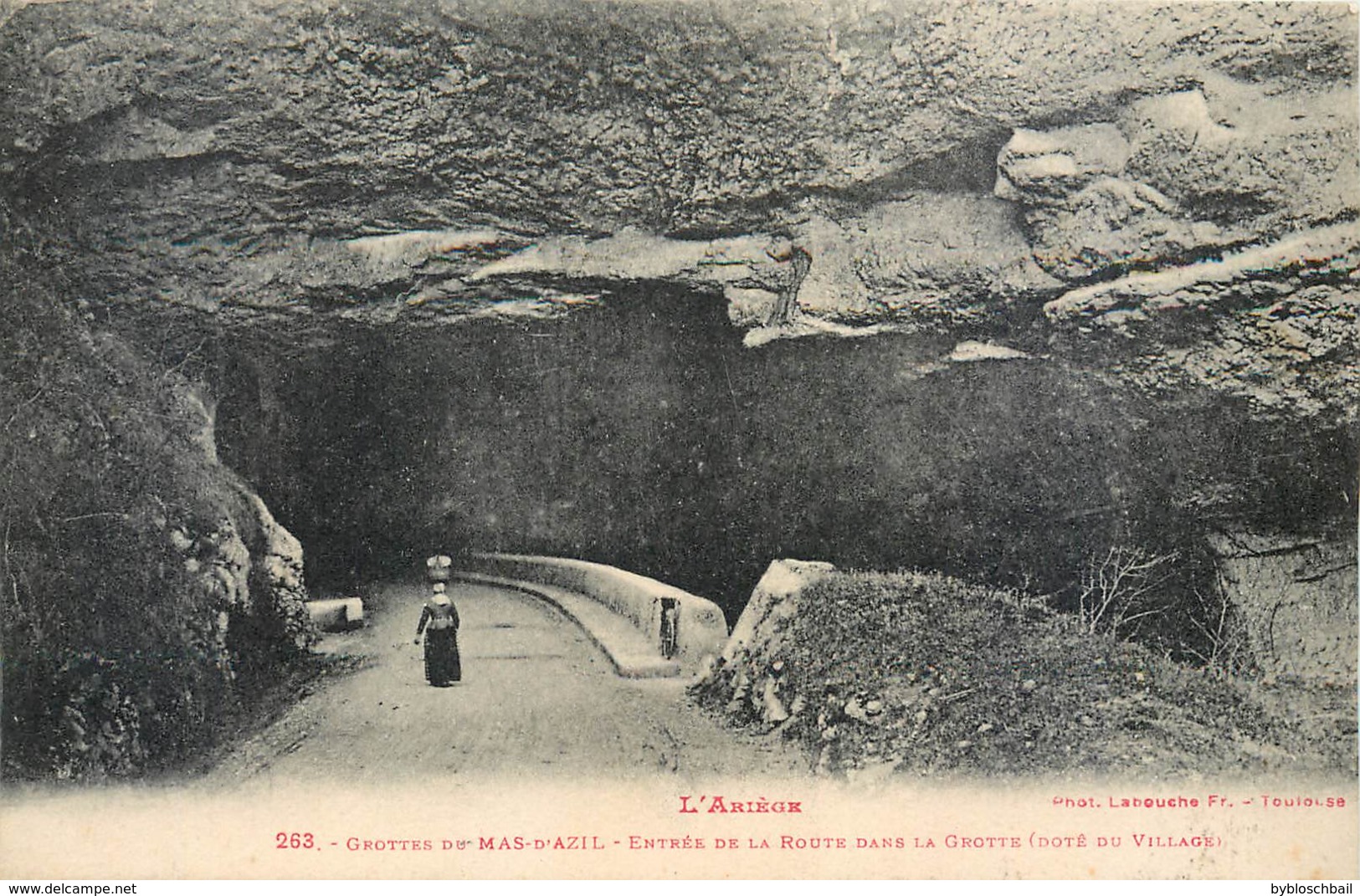 CPA 09 ARIEGE Lot 4 Cartes Grottes Du Mas D'Azil (intérieur Grotte, Entrée, Sortie, Défilé De La Route De St Girons) - Other & Unclassified