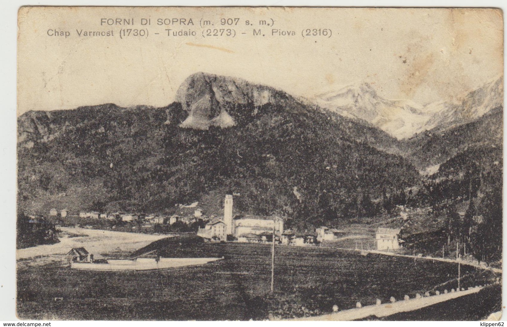 A 12-  FORNI DI SOPRA 1927  PANORAMA - Altri & Non Classificati