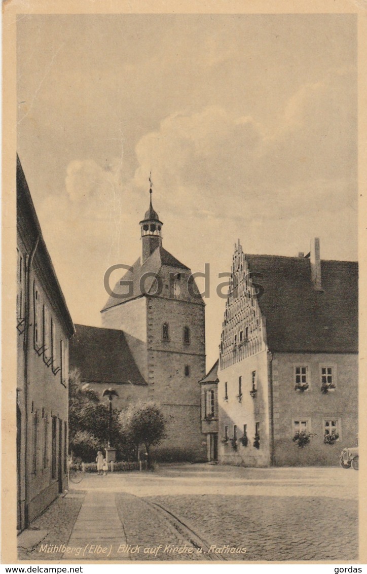 Germany - Muhlberg - Elbe - Kirche - Rathaus - Muehlberg