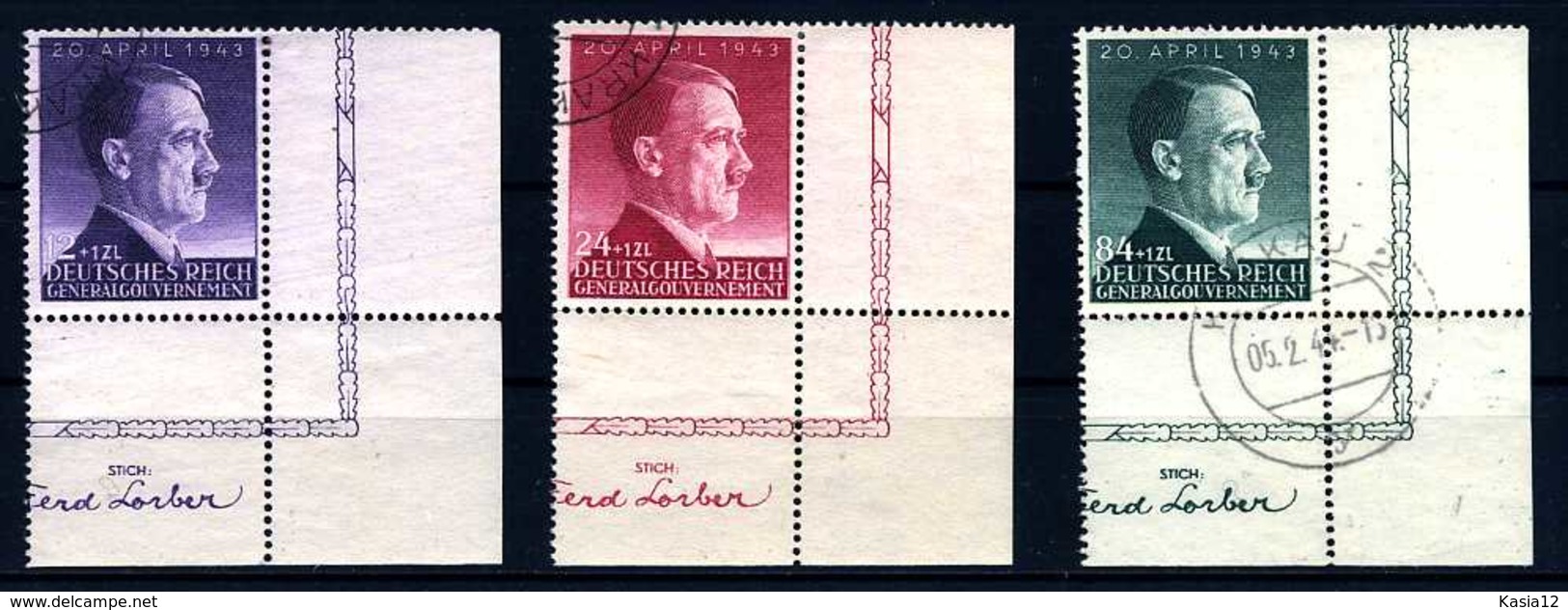 Z04726)GG 101/103 Gest. ER Mit Stecherzeichen - Besetzungen 1938-45